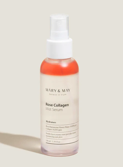 MARY & MAY Rose Collagen Mist Serum - 100ml | ماري اند ماي  سيروم بخاخ الكولاجين و الورد - 100 مل