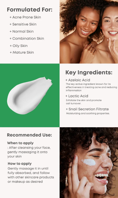 NINE LESS A-Control Azelaic Acid Cream - 50ml | ناين ليس كريم معالج لحب الشباب بالأزليك اسيد - 50 مل