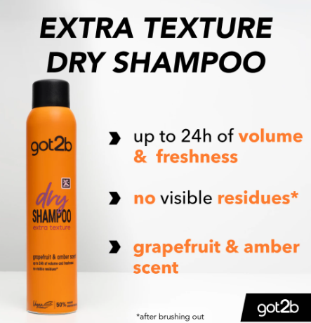 got2b Dry Shampoo Extra Texture -  200ml | جوت تو بي شامبو جاف لانعاش الشعر - 200 مل