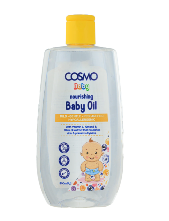 COSMO Nourishing Baby Oil - 500ml | كوزمو زيت الأطفال المغذي للجسم - 500 مل