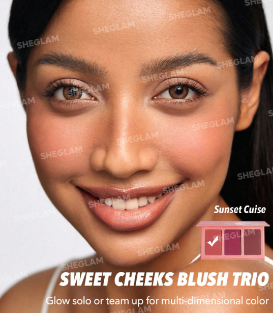 SHEGLAM Sweet Cheeks Blush Trio - 18g | شيكلام باليت بلاش ثلاثي - 18 غرام