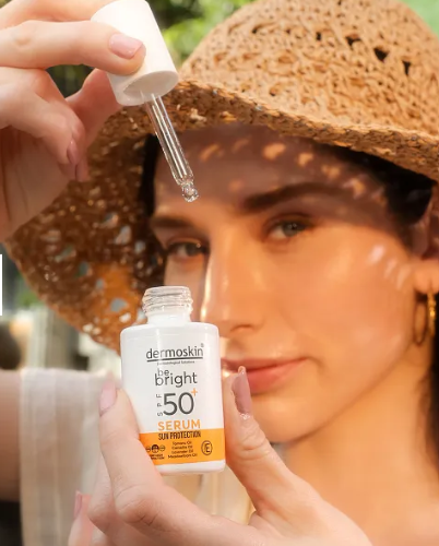 dermo skin Be Bright Sun Protection Serum SPF50+ 50 - 30ml | ديرمو سكين سيروم واقي شمسي spf50+ - 30 مل