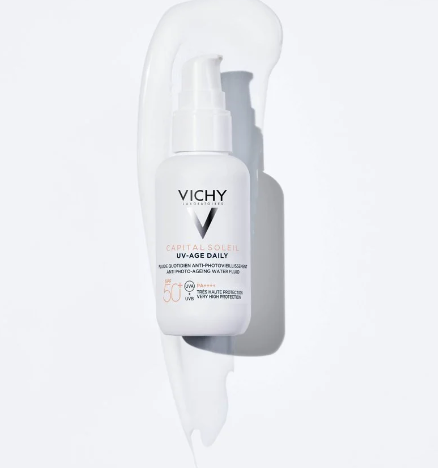Vichy Capital Soleil Uv - Age Daily Spf50 - 40ml |  فيشي كريم واقي شمسي خفيف الوزن spf50 - 40 مل