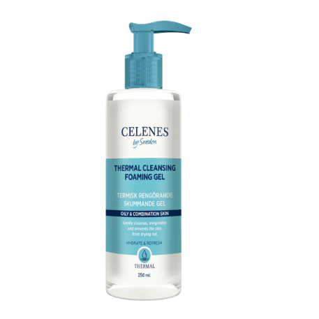 Celenes by Sweden Hyaluronic Acid 2% + Ferment Active Gojibery - Thermal Cleansing Foaming Gel Dry & Sensitive Skin - 30x200ml |سيلينس مجموعة العناية بالبشرة الجافة و الحساسة - 30 x200 مل