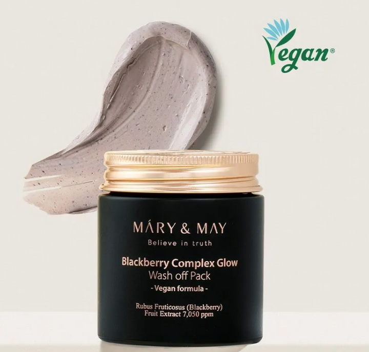 MARY & MAY Blackberry Complex Glow Wash Off Pack - 125g | ماري اند ماي  قناع الطين للوجه - 125 غرام