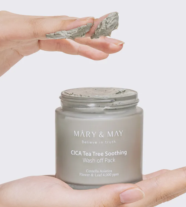 MARY & MAY Cica Tea Tree Soothing Wash off Pack - 125g | ماري اند ماي  قناع الطين بشجرة الشاي - 125 غرام‏