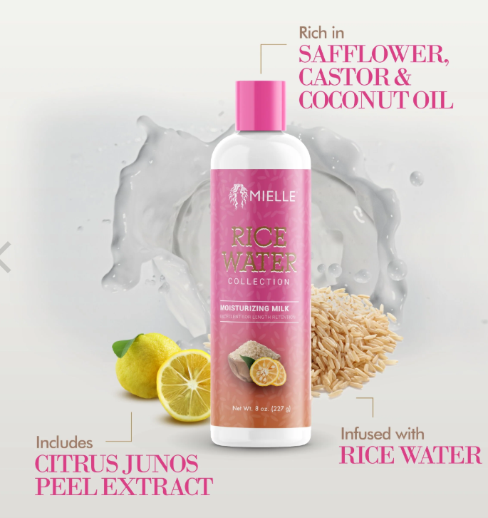 MIELLE Rice Water Moisturizing Milk - 227g | ميلي حليب مرطب للشعر بماء الأرز - 227 غرام