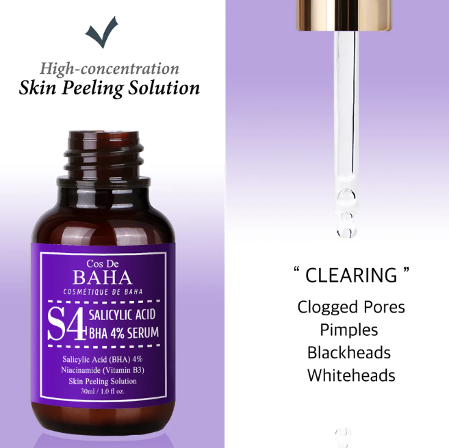 COS DE BAHA Salicylic Acid Bha 4% Serum - 30ml | كوز دي باها سيروم الساليسيليك اسيد 4% - 30 مل