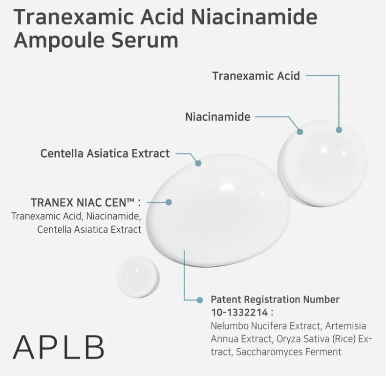 APLB Tranexamic Acid Niacinamide Ampoule Serum - 40ml | سيروم الترانيكساميك اسيد و النياسيناميد - 40 مل
