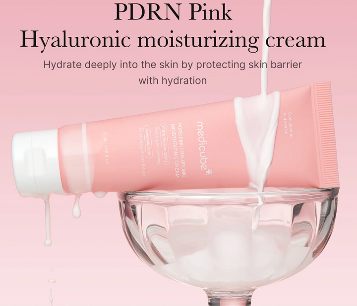 Medicube PDRN PINK HYALURONIC MOISTURIZING CREAM - 50ML | ميدي كيوب كريم مرطب بالهيالورونيك اسيد - ٥٠ مل