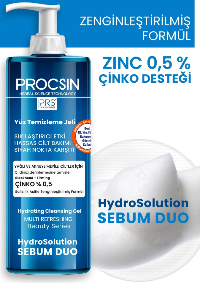 PROCSIN Hydrosolution Faical Cleansing Gel - 200ml | بروكسن غسول جل للوجه - ٢٠٠ مل