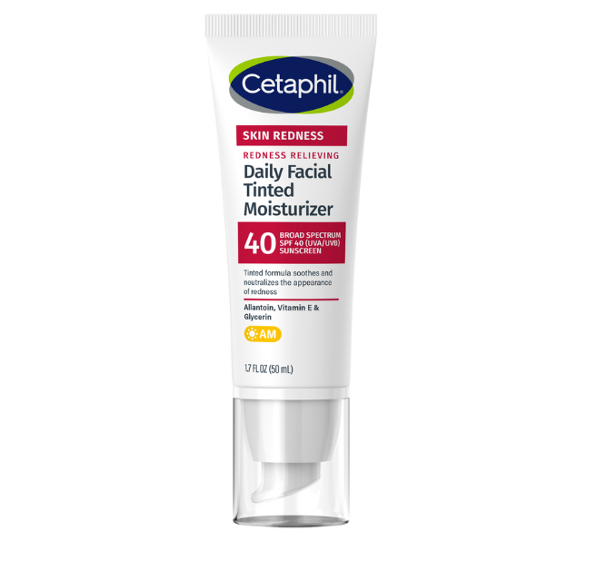 Cetaphil Redness Relieving Daily Facial Moisturizer With Spf40 - 50ml | سيتافيل كريم مرطب يومي مع عامل حماية من الشمس و لون spf40 - 50 مل