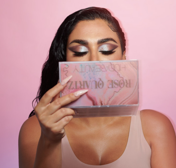 Huda Beauty Rose Quartz Eyeshadow Palette - 17.35g | هدى بيوتي باليت اي شادو - 17.35 غرام