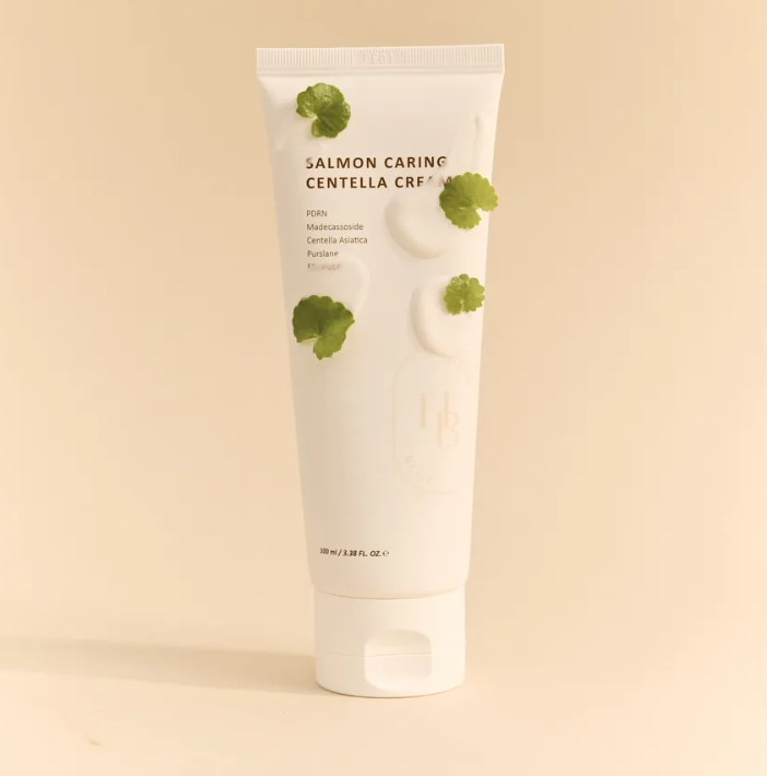 HEVEBLUE Salmon Caring Centella Cream  - 100ml | هيفي بلو كريم السينتيلا و السالمون للوجه - 100 مل