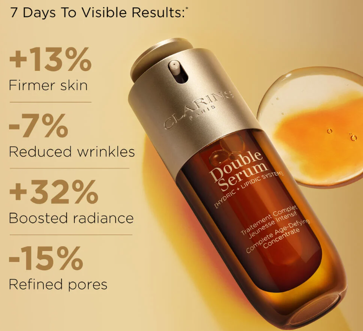 CLARINS Double Serum Hydric + Lipdic System - 50ml | كلارنس سيروم مضاعف للبشرة - 50 مل