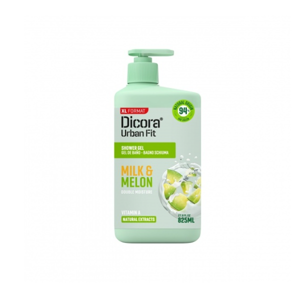 Dicora Shower Gel Milk & Melon - 825ml | ديكورا جل استحمام بالبطيخ و الحليب - 825 مل
