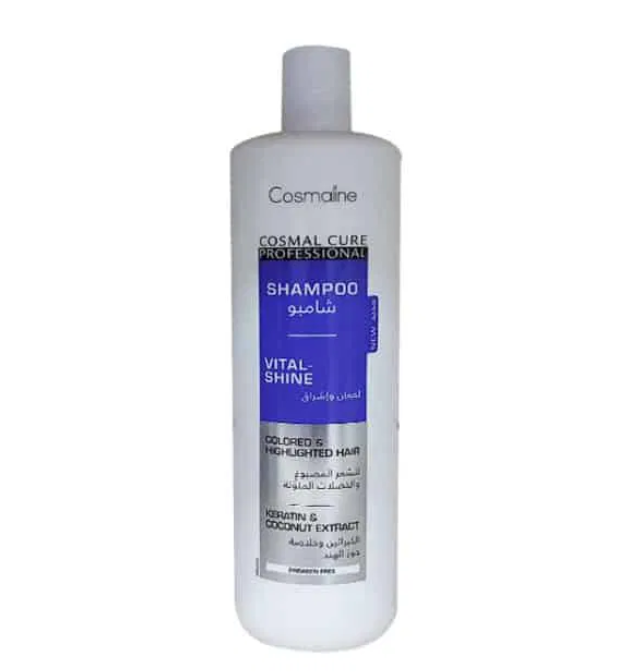 Cosmaline Cosmal Cure Professional Vital-Shine Shampoo - 1000ml | كوزمالين شامبو كوزمال كيور فيتال شاين الاحترافي - 1000 مل