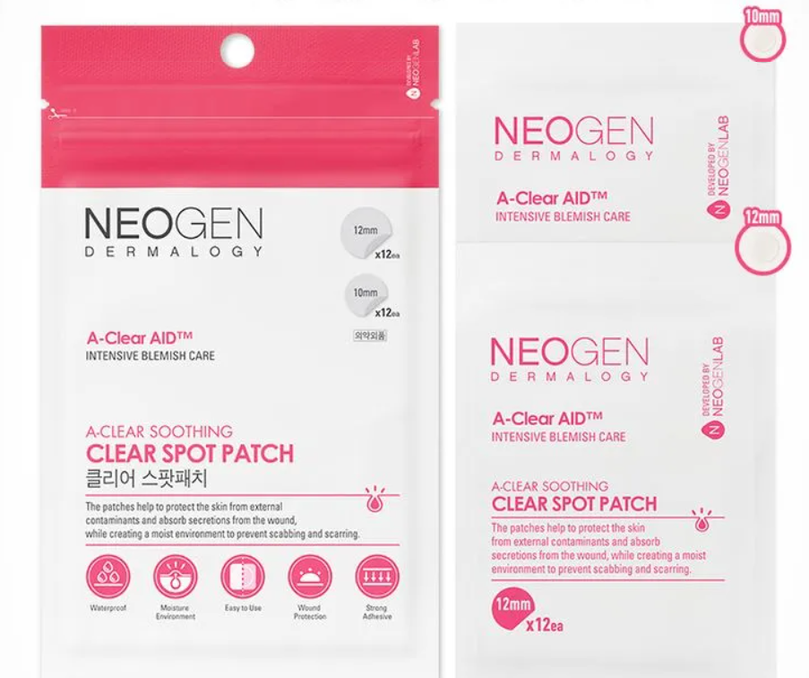 NEOGEN A-Clear Soothing Clear Spot Patch - 24Patches | نيوجين لصقات للبقع الجلدية - 24 لصقة