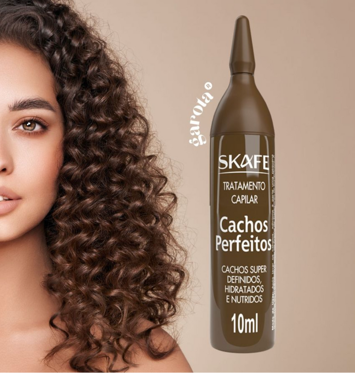 SKAFE Tratamento Capilar Cachos Perfeitos(24 x 10Ml) | سكاف أمبولات لعلاج الشعر التالف والمجعد - 24*10 مل