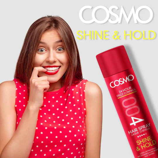COSMO Shine & Hold 004 Hair Spray - 400ml | كوزمو مثبت للشعر - 400 مل