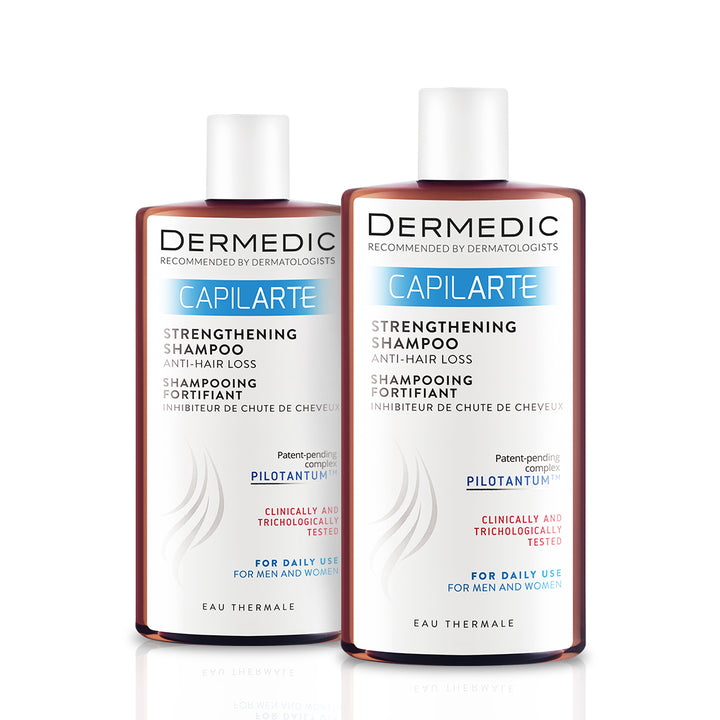 DERMEDIC capilarte strengthening shampoo 1+1 - 300 ml | ديرمديك شامبو مضاد لتساقط الشعر 1+1 - 300 مل