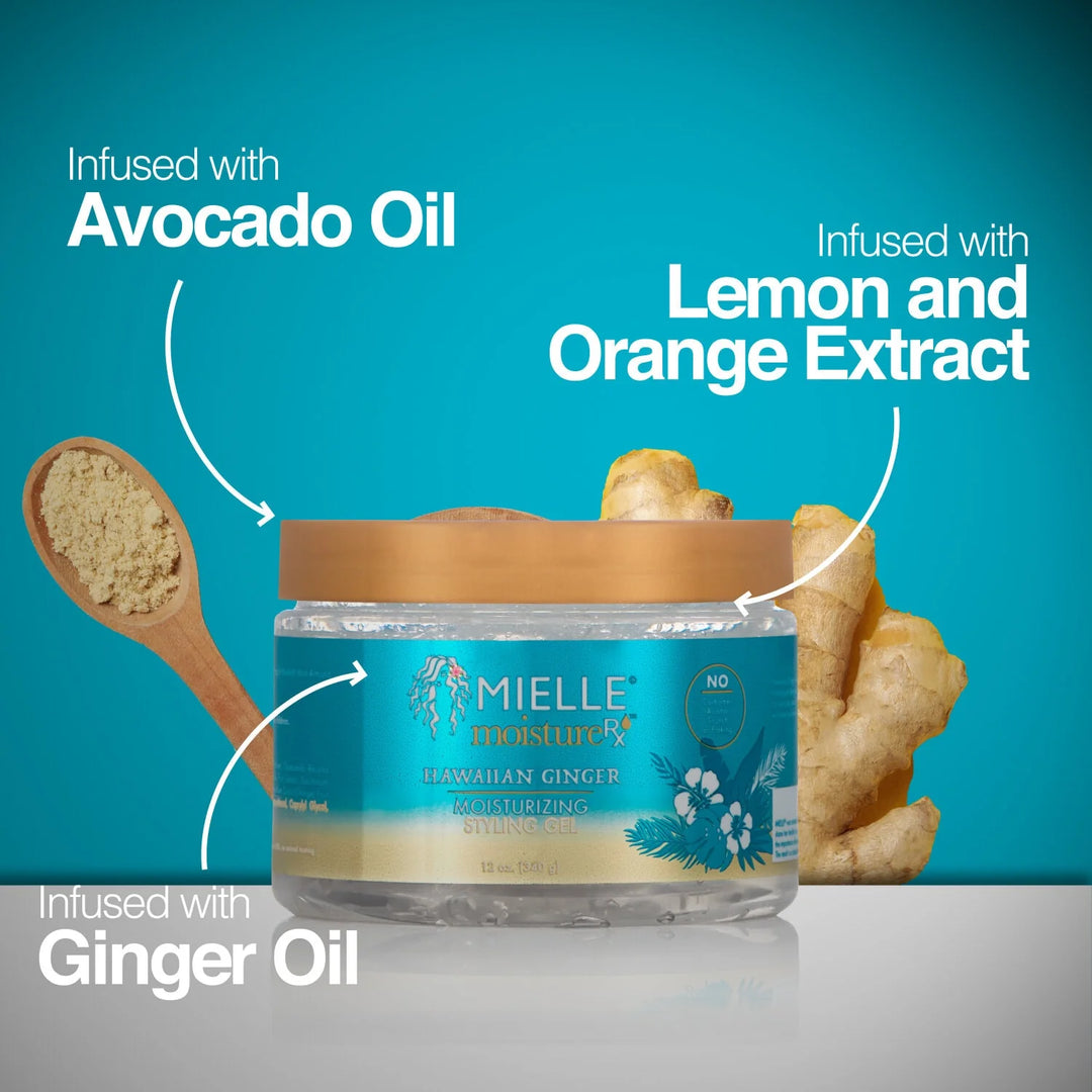 Mielle Moisture RX Hawaiian Ginger Hydrating Styling Gel - 340g | جل تصفيف مرطب مويستشر آر إكس هاوايان جينجر - 340 جم