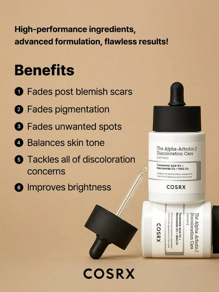 COSRX The Alpha Arbutin 2 Discoloration Care Serum - 50ml | كوزركس سيروم ألفا اربوتين لعلاج التصبغات - 50 مل