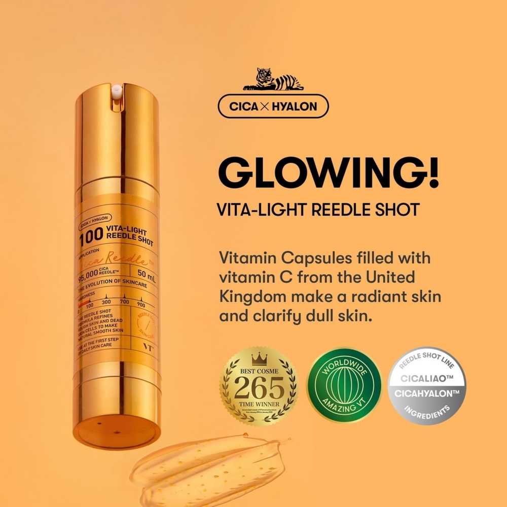 VT - Vita-Light Reedle Shot 100 - 50ml | في تي كوزمتيك سيروم علاجي مكثف للبشرة - 50 مل