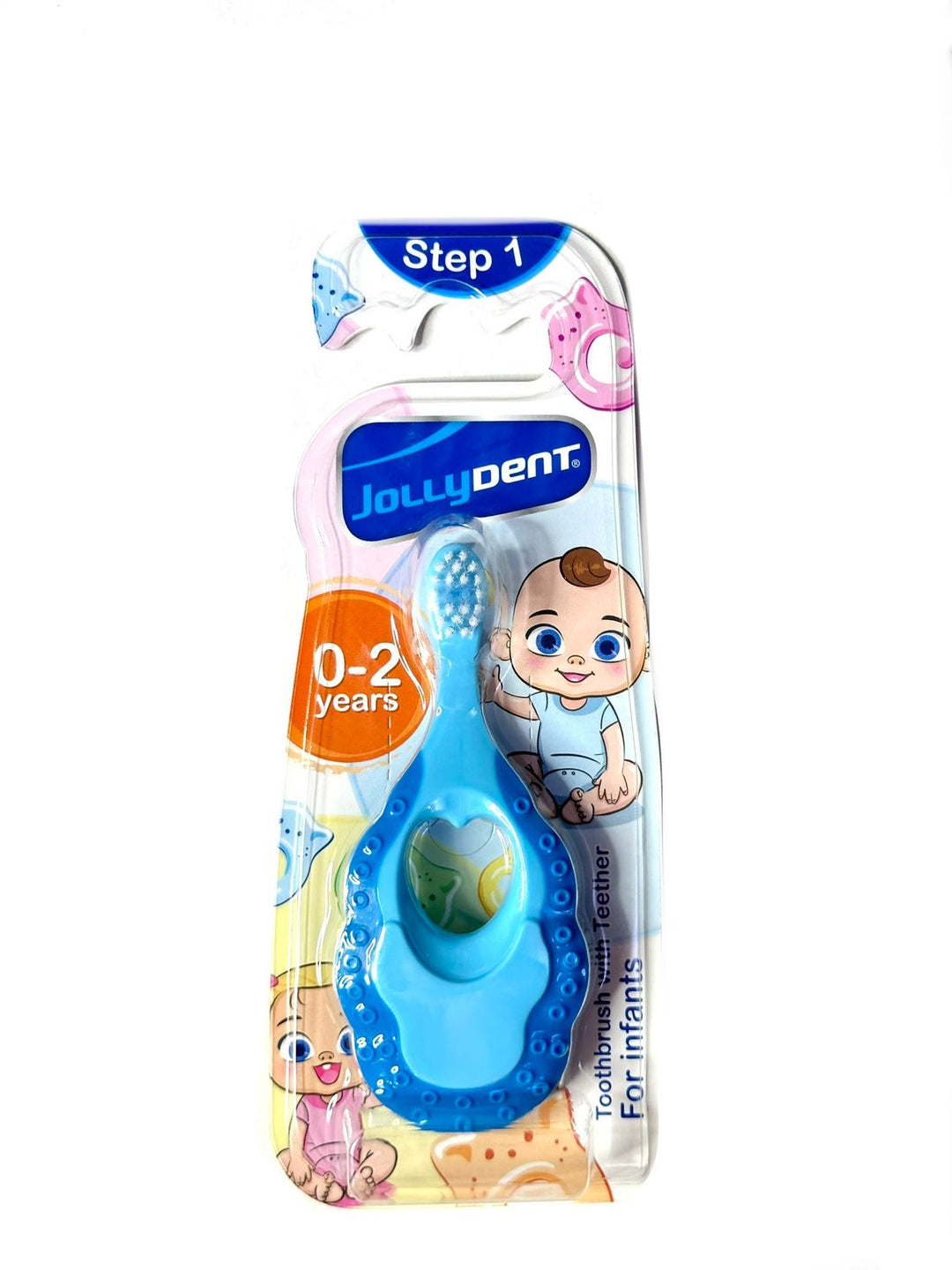 Jolly Dent Children’s toothbrush 0 to 2 years - Step 1 | جولي دينت فرشاة أسنان الأطفال من 0 إلى 2 سنة - الخطوة 1