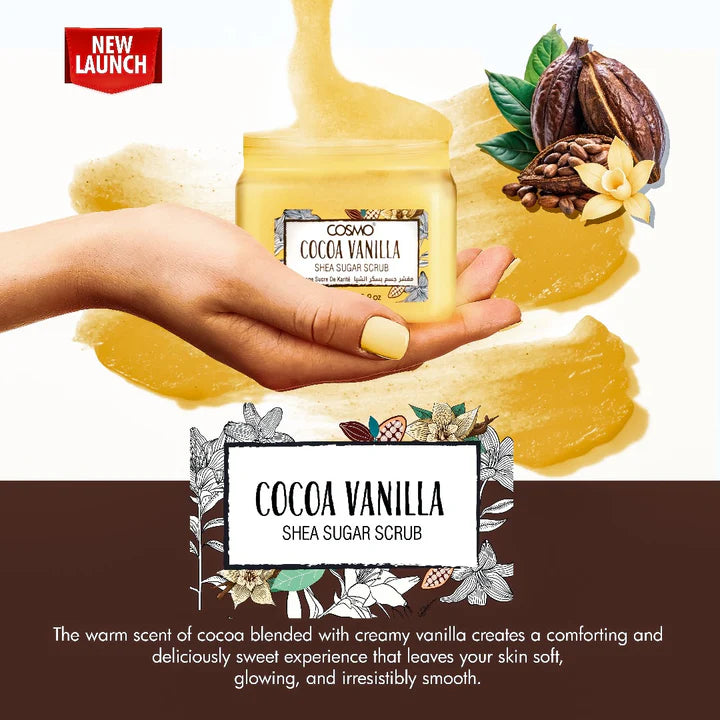COSMO Cocoa Vanilla Shea Sugar Scrub - 450g | كوزمو مقشر الجسم بالسكر و الفانيليا - 450 غرام