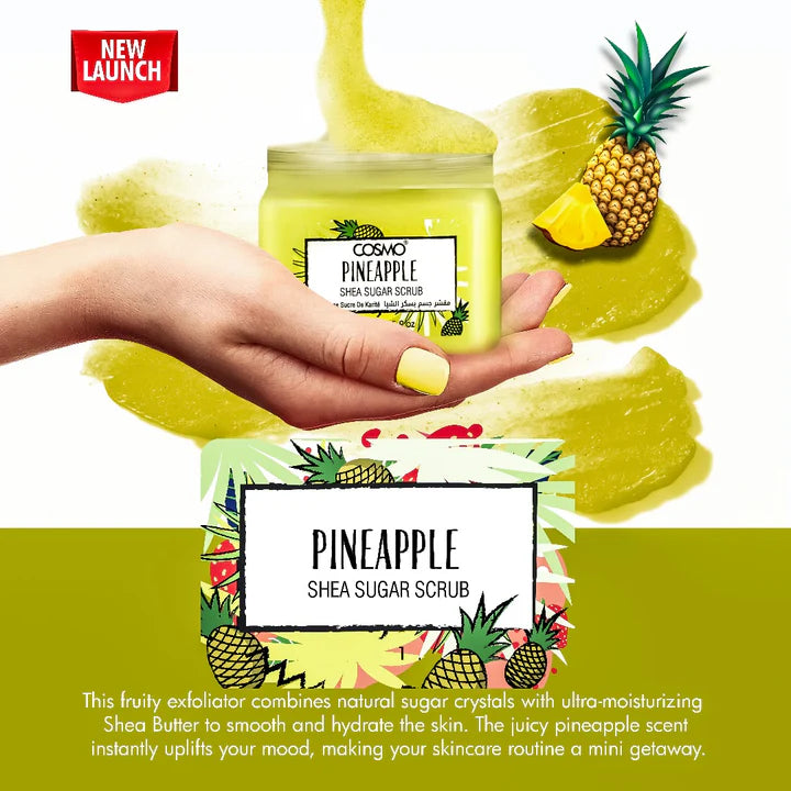 COSMO Pineapple shea sugar scrub - 450g | كوزمو مقشر الجسم بالسكر و الأناناس و الشيا - 450 غرام