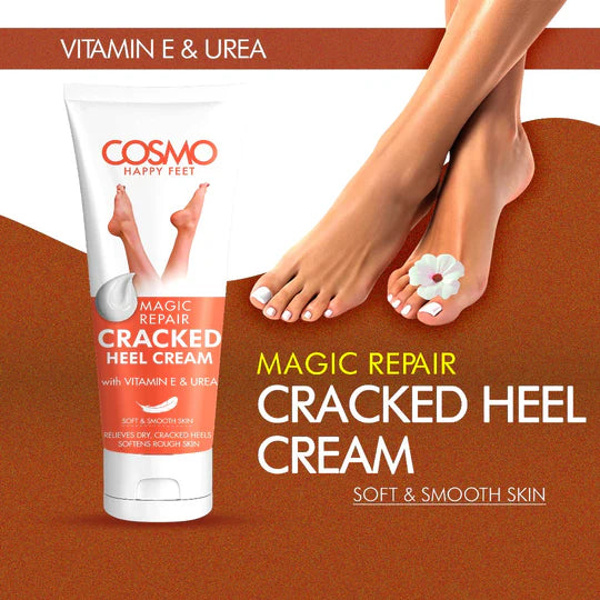 COSMO Cracked Heel Cream Vitamin C & Urea - 50ml | كوزمو كريم لتشققات الأقدام بفيتامين سي و يوريا - 50 مل