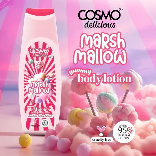 COSMO Marsh Mallow Yummy Body Lotion - 400ml | كوزمو لوشن للجسم برائحة المارشميلو - 400 مل