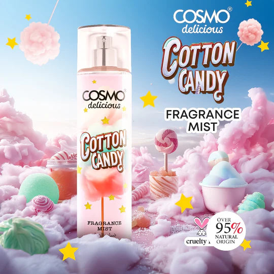 Cosmo Cotton Candy Fragrance Mist - 250ml | كوزمو ميست للجسم برائحة الحلوى - 250 مل