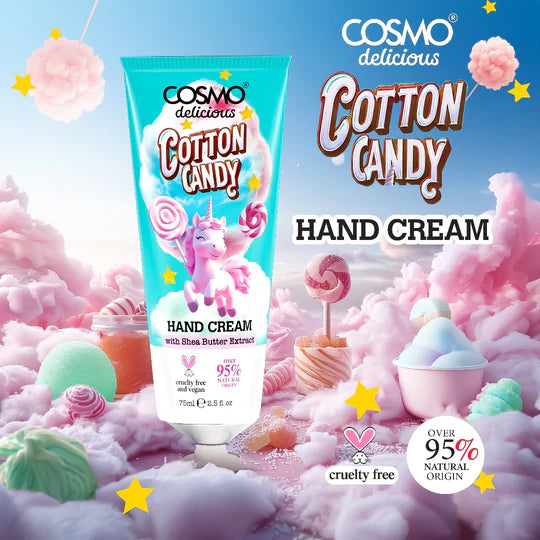 COSMO Cotton Candy Hand Cream - 75ml | كوزمو كريم مرطب لليدين برائحة الحلوى - 75 مل