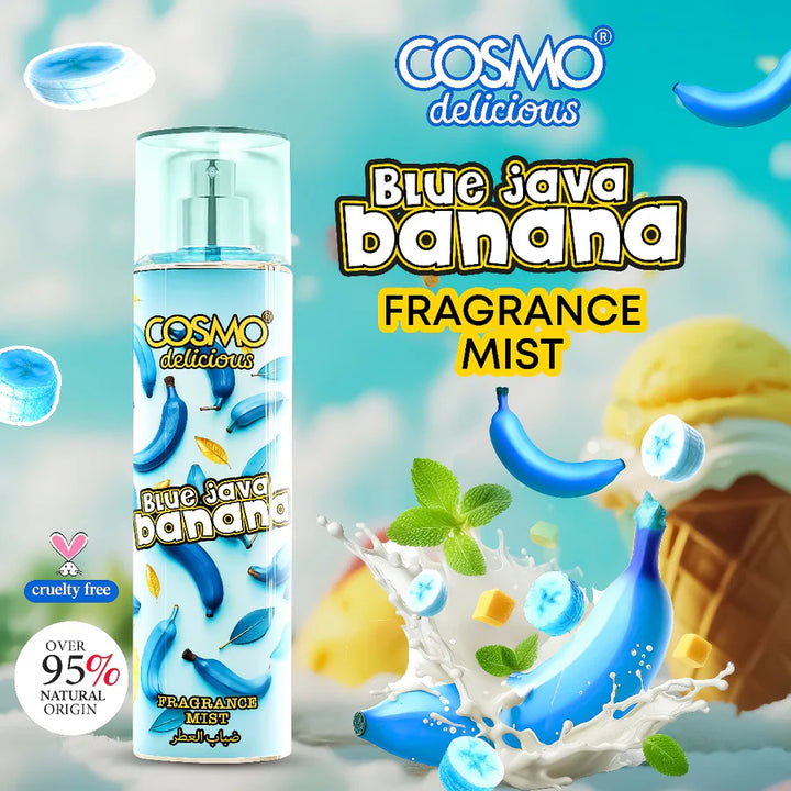 Cosmo Blue Java Banana Fragrance Mist - 250ml | ميست الجسم كوزمو بلو جافا موز – ٢٥٠ مل