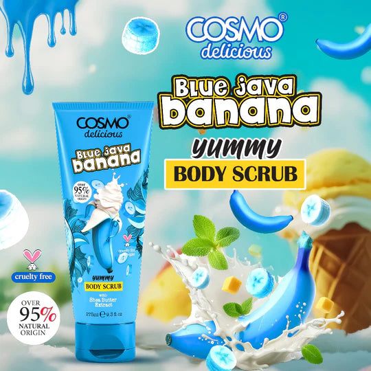 COSMO Blue Java Banana Yummy Body Scrub - 275ml | كوزمو سكراب مقشر للجسم بلو جافا بانانا - 275 مل