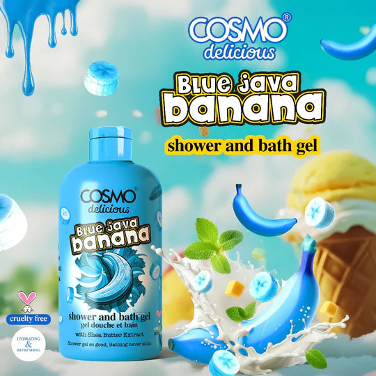 COSMO Blue Java Banana Shower And Bath Gel - 500ml | كوزمو جل الاستحمام بلو جافا بانانا - 500 مل