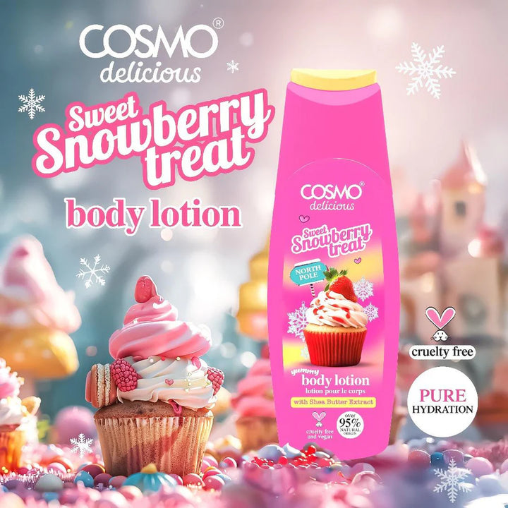 COSMO Sweet Snow Berry Treat Yummy Body Lotion - 400ml | لوشين الجسم كوزمو سويت سنو بيري تريت – 400 مل