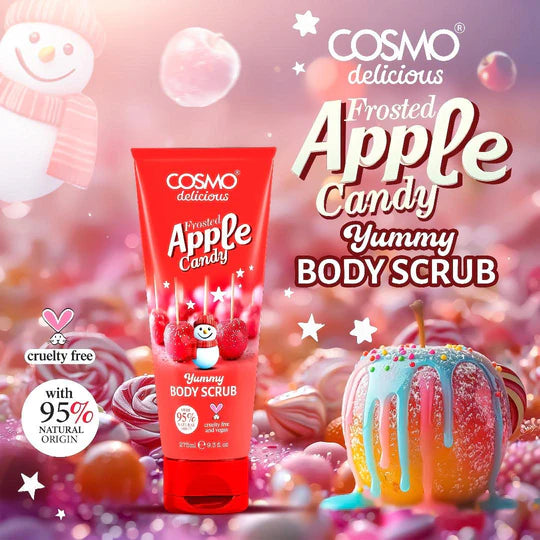 COSMO Apple Candy Yummy Body Scrub - 275ml | كوزمو سكراب مقشر للجسم برائحة حلوى التفاح - 275 مل