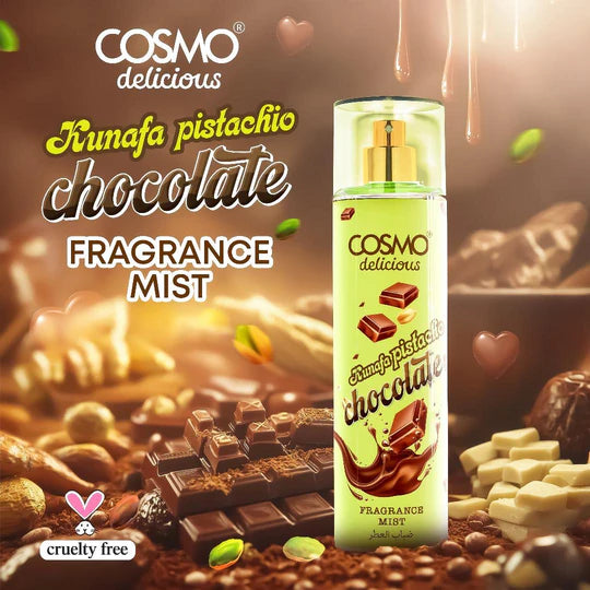 Cosmo Kunafa Pistachio & Chocolate Fragrance Mist - 250ml | كوزمو ميست للجسم برائحة البيستاشيو و الكنافة وشوكولا - 250 مل