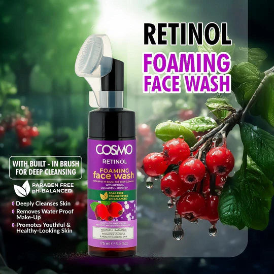 COSMO Retinol Foaming Face Wash - 175ml | كوزمو غسول رغوي للوجه بالريتنول - 175 مل