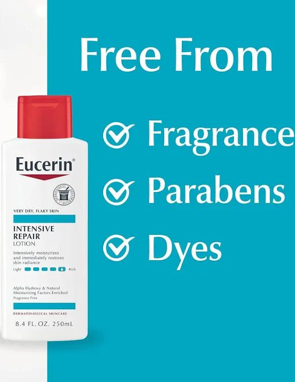 Eucerin Intensive Repair Lotion Very Dry Flaky Skin - 250ml | يوريسين لوشن إصلاح مكثف للبشرة الجافة جداً والمتقشرة – 250 مل