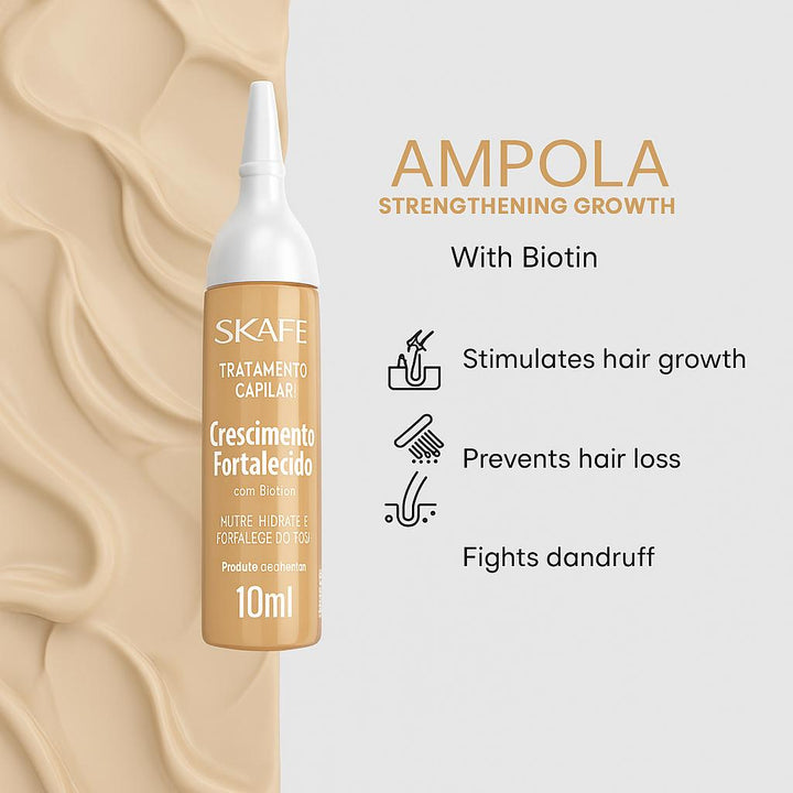 SKAFE Concentrado Capilar Crescimento Fortalecido (24 x 10Ml) | سكاف امبولات النمو والتساقط - 24*10 مل