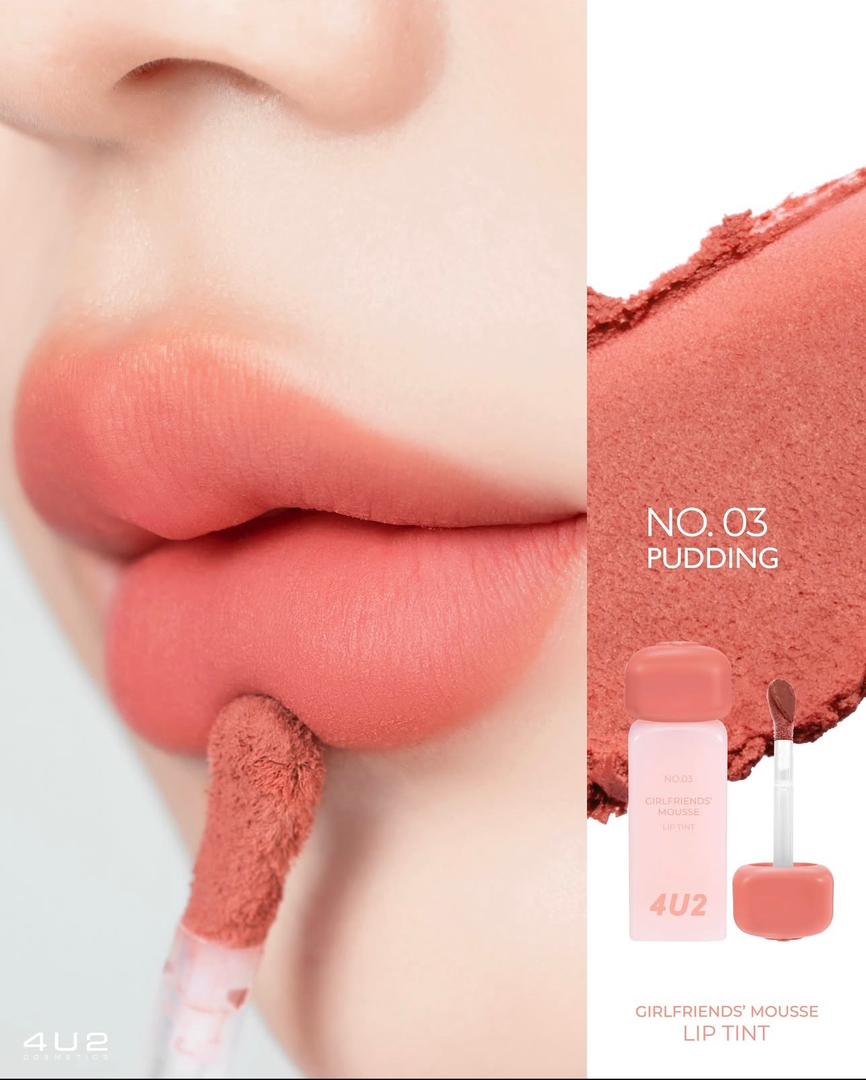 4U2 GIRLFRIENDS' MOUSSE LIP TINT - 3g | أحمر شفاه موس – 3 جم