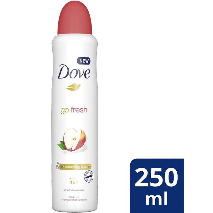 Dove Go Fresh Moisturising Cream Apple & White Tea Scent 48H - 250ml | بخاخ دوف جو فريش كريم مرطب برائحة التفاح والشاي الأبيض – حماية لمدة 48 ساعة – 250 مل