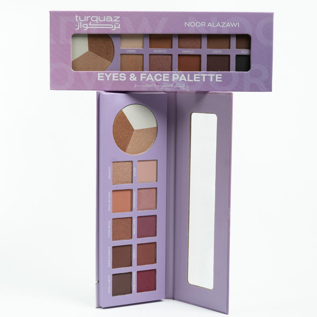 turquaz Noor Alazawi Eyes & face Palette - 20g | باليت مكياج العيون والوجه تيركواز – نور العزاوي – 20 غ