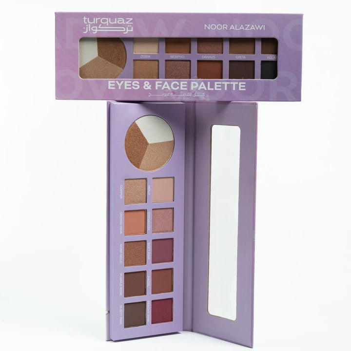 turquaz Noor Alazawi Eyes & face Palette - 20g | باليت مكياج العيون والوجه تيركواز – نور العزاوي – 20 غ