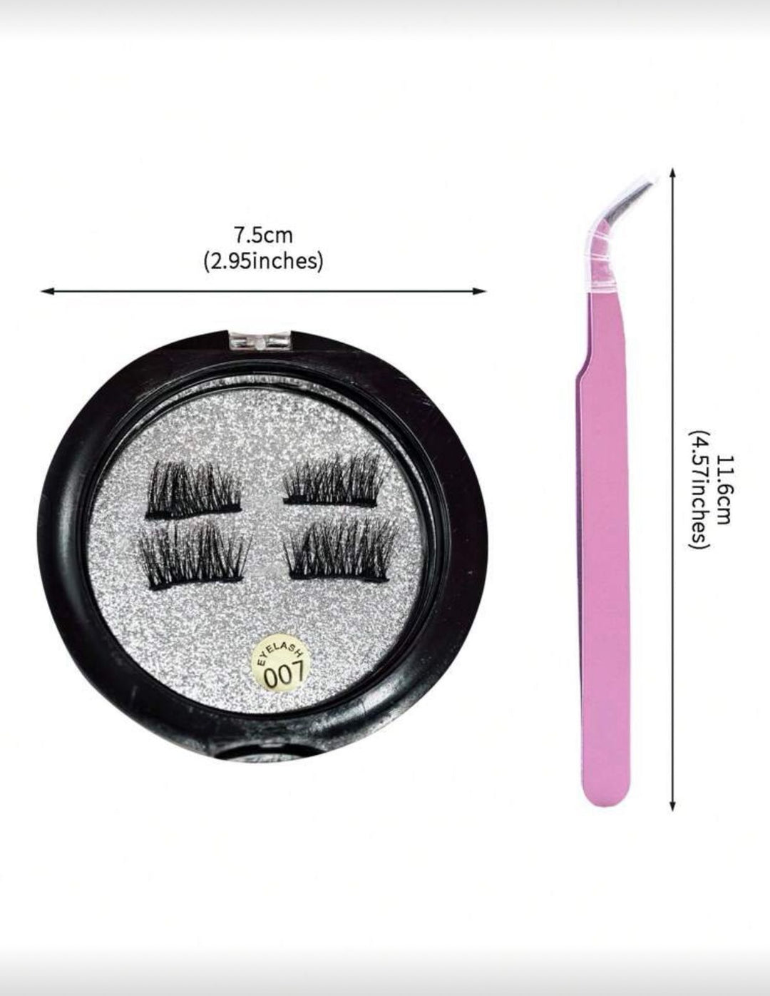 Tools & Cases 4 magnetic eyelashes + tweezers | 4 رموش مغناطيسية مع ملقط