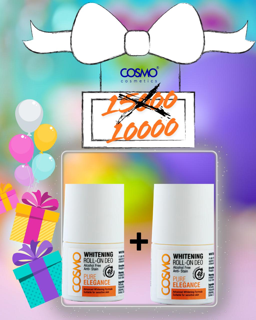 COSMO 2 Pc Offer Pack Whitening Roll- One Deo 48H | عرض COSMO عبوتين – مزيل عرق رول لتفتيح الإبط لمدة 48 ساعة